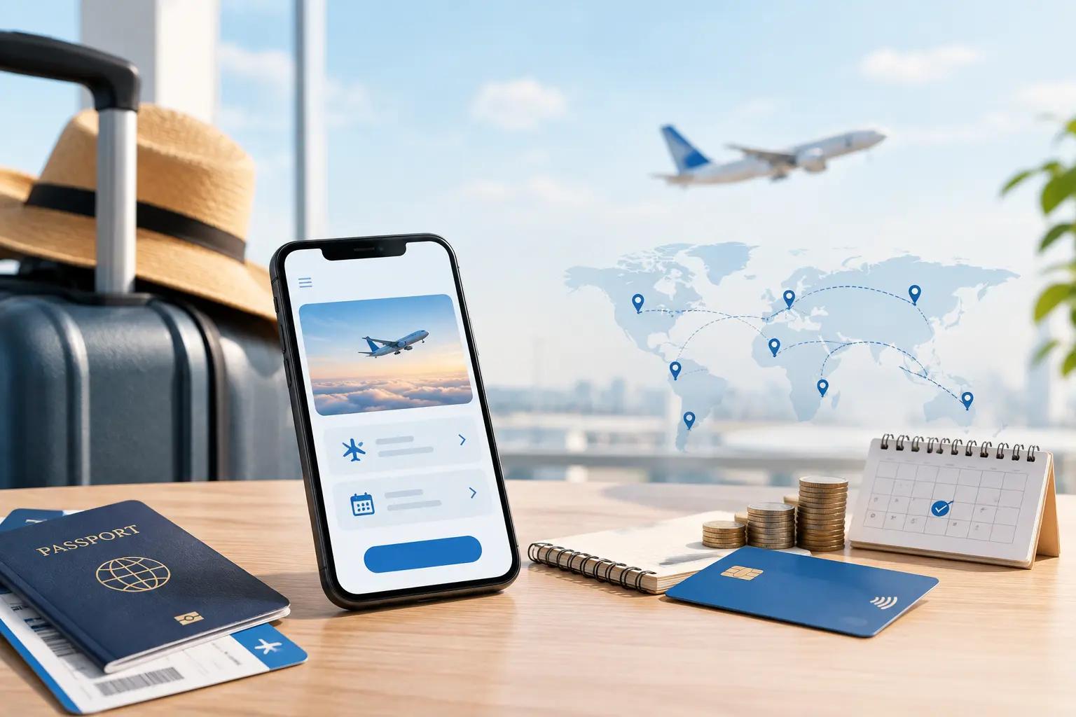 Book now pay later flights — travellers at the airport