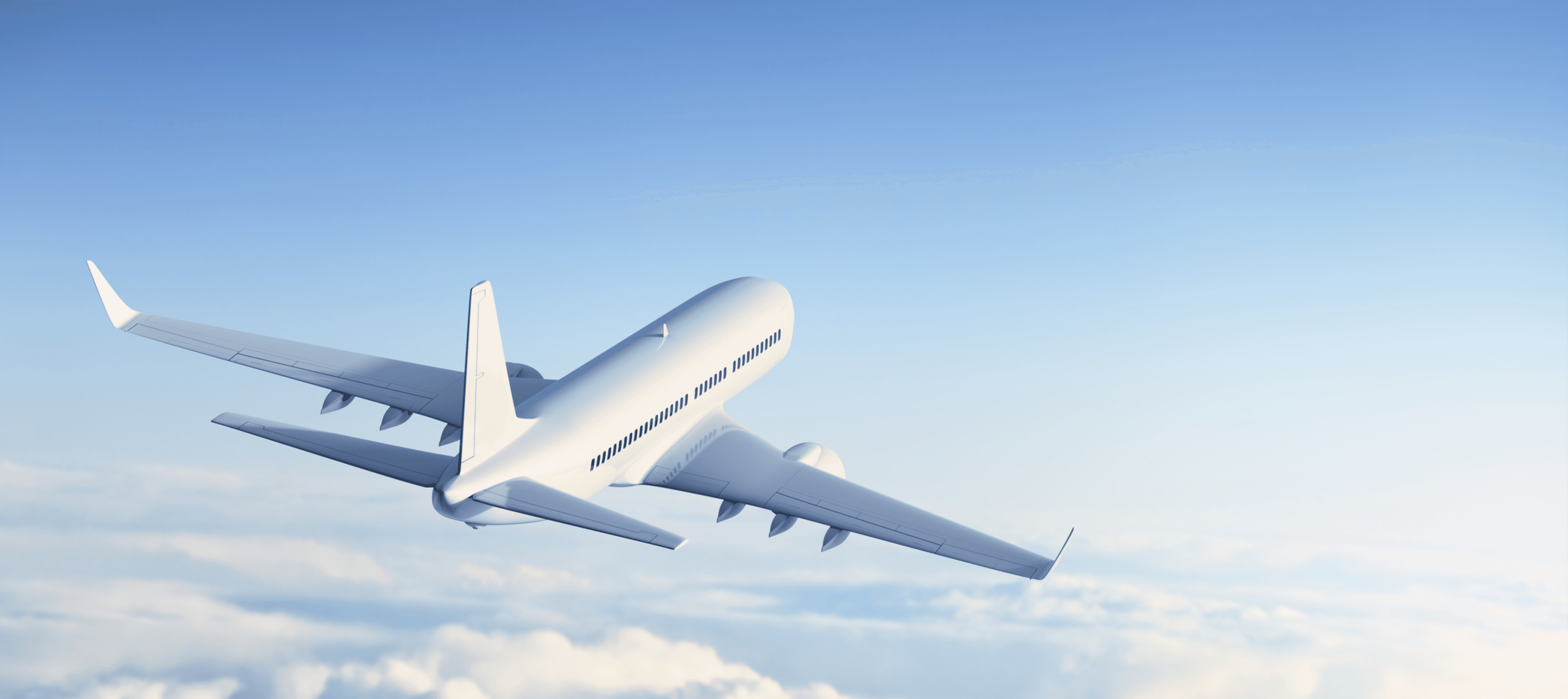 Airplane at sunset